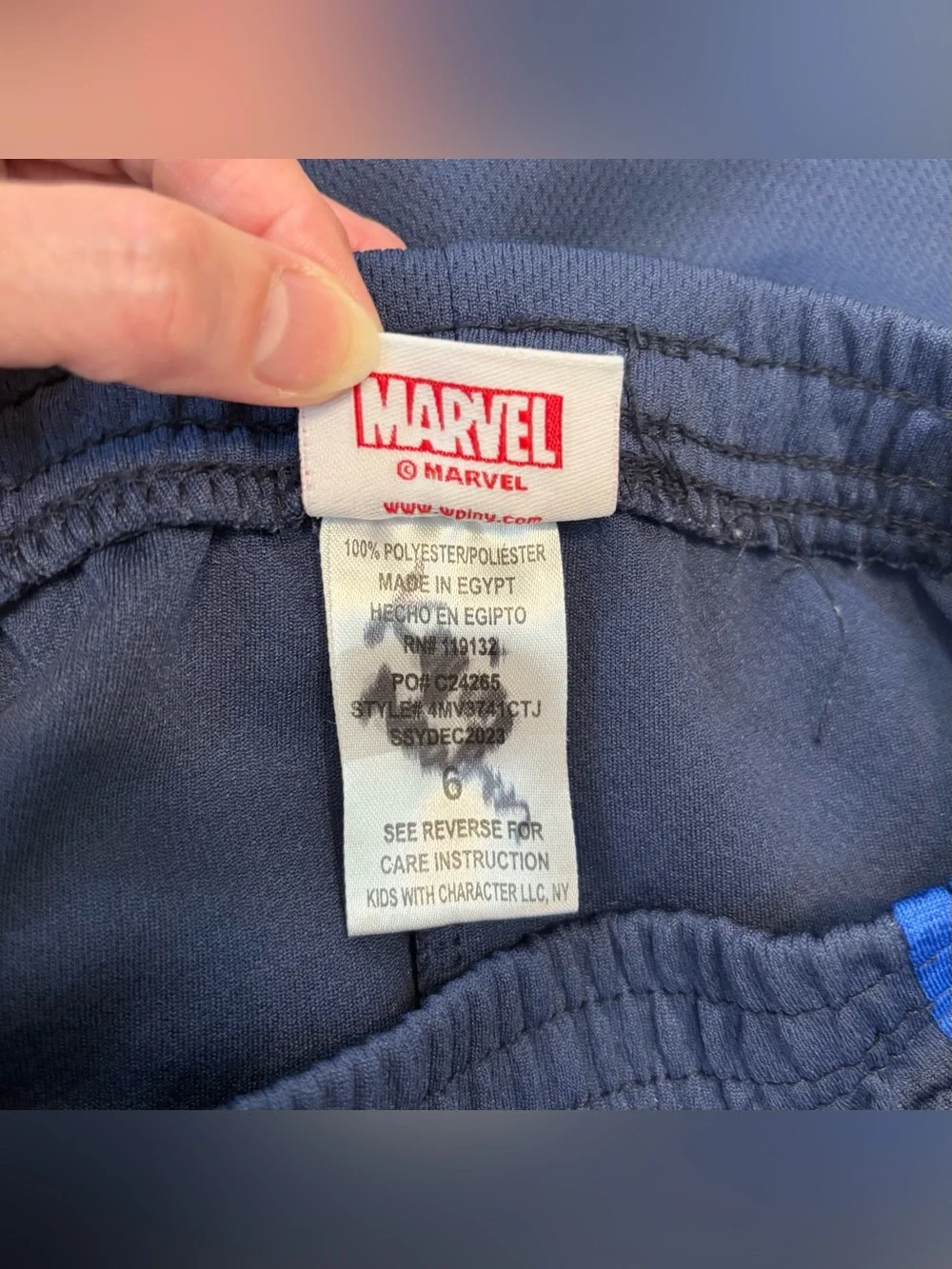 Marvel Spider-Man 62 Shorts Set Boy Sz 6, T-shirt & Shorts, Royal Blue Navy